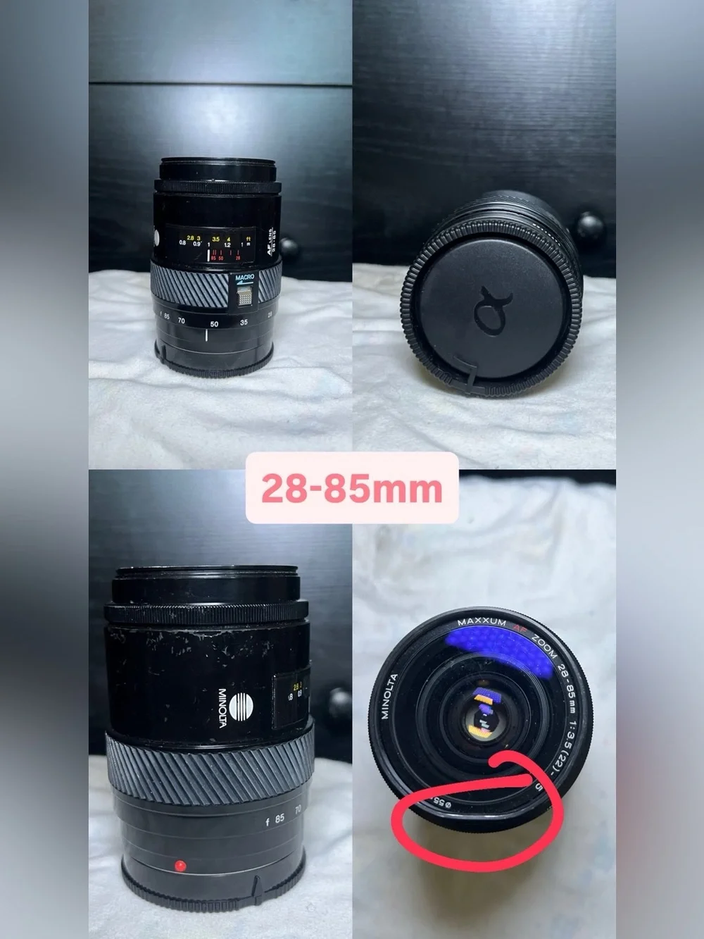 📸Minolta Maxxum AF Lens Bundle-28-85mm (3.5), 50mm (1.4), and 70-210MM (4.5)